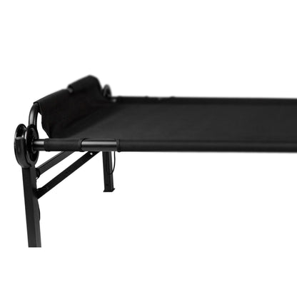 Disc-O-Bed Single Cot, Portable Sleep Solution for Tents, Cabins, Black, 2XL - 413491