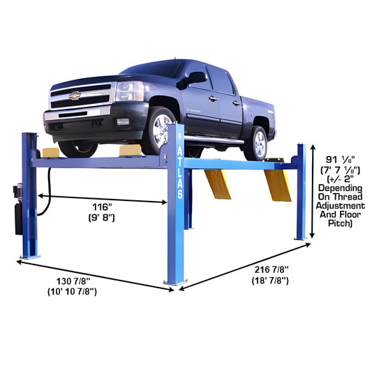Atlas 414 14,000 LB 4-Post Lift + RJ8 Jacks Combo - ATEATTD-414-COMBO-FPD