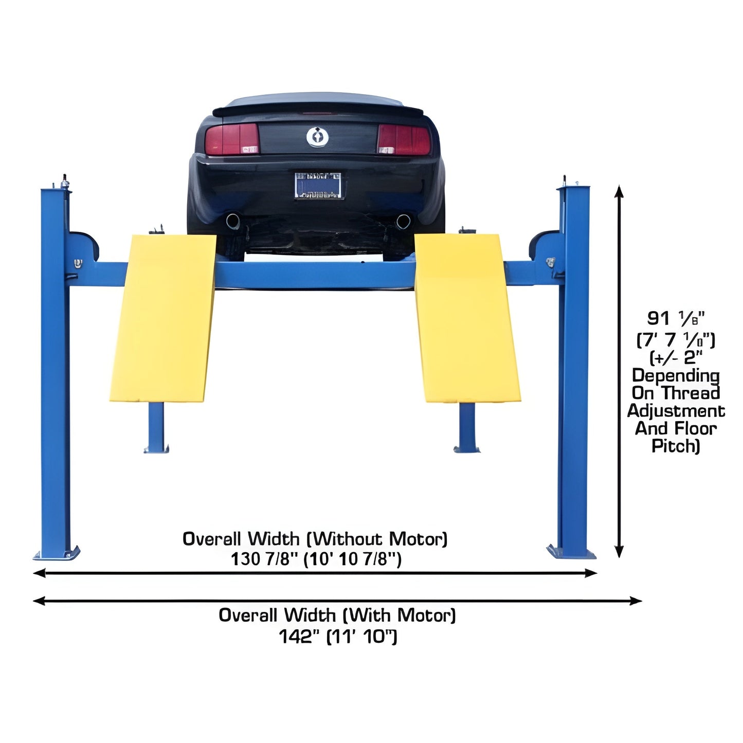 Atlas 414 14,000 LB 4-Post Lift + RJ8 Jacks Combo - ATEATTD-414-COMBO-FPD