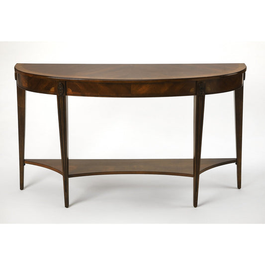 Butler Specialty Company Astor Nutmeg Demilune Console Table, Dark Brown -  4146251