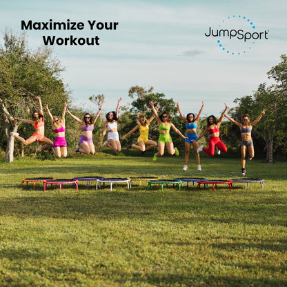 Disc-O-Bed JumpSport 350 PRO Fitness Trampoline, Cardio Workout Equipment, 39 Inch, Ignite - 415469