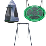 Gobaplay Outdoor Swing Set Frame & gobaplay Round Swing & gobaplay Hanging Tent - 416132