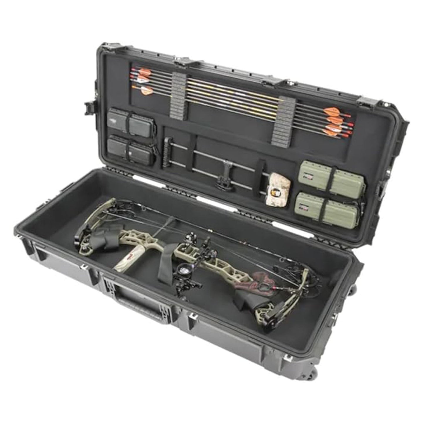 SKB Hard Large Plush Storage Case Archery Bow Parallel Limb iSeries REV2, Black - 417055