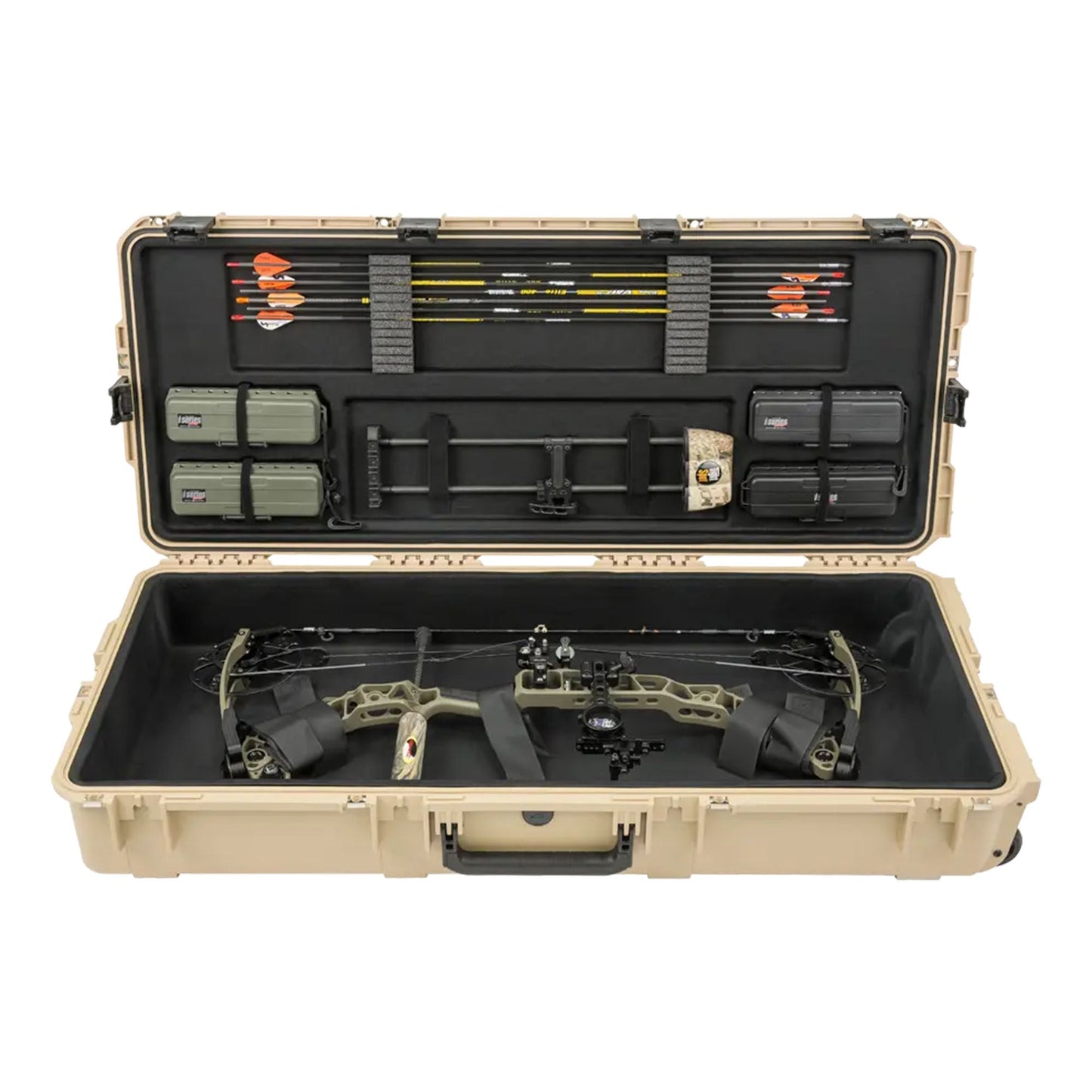 SKB Hard Large Plush Storage Case Archery Bow Parallel Limb iSeries REV2, Tan - 417057