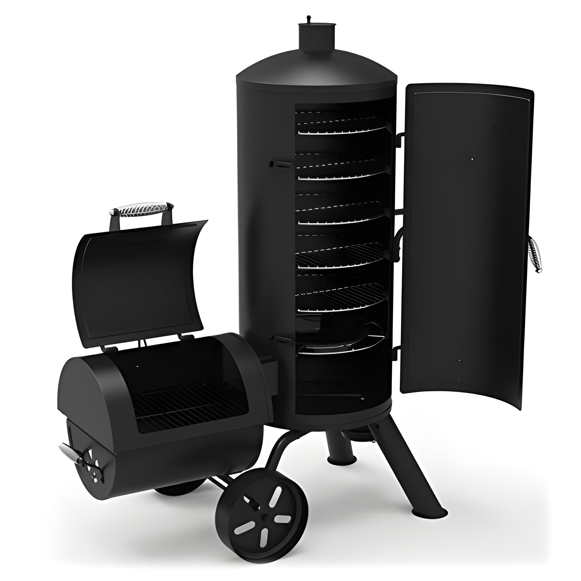 Dyna-Glo Signature Series DGSS1382VCS-D Heavy-Duty Vertical Offset Charcoal Smoker & Grill - B06W5R4XTQ