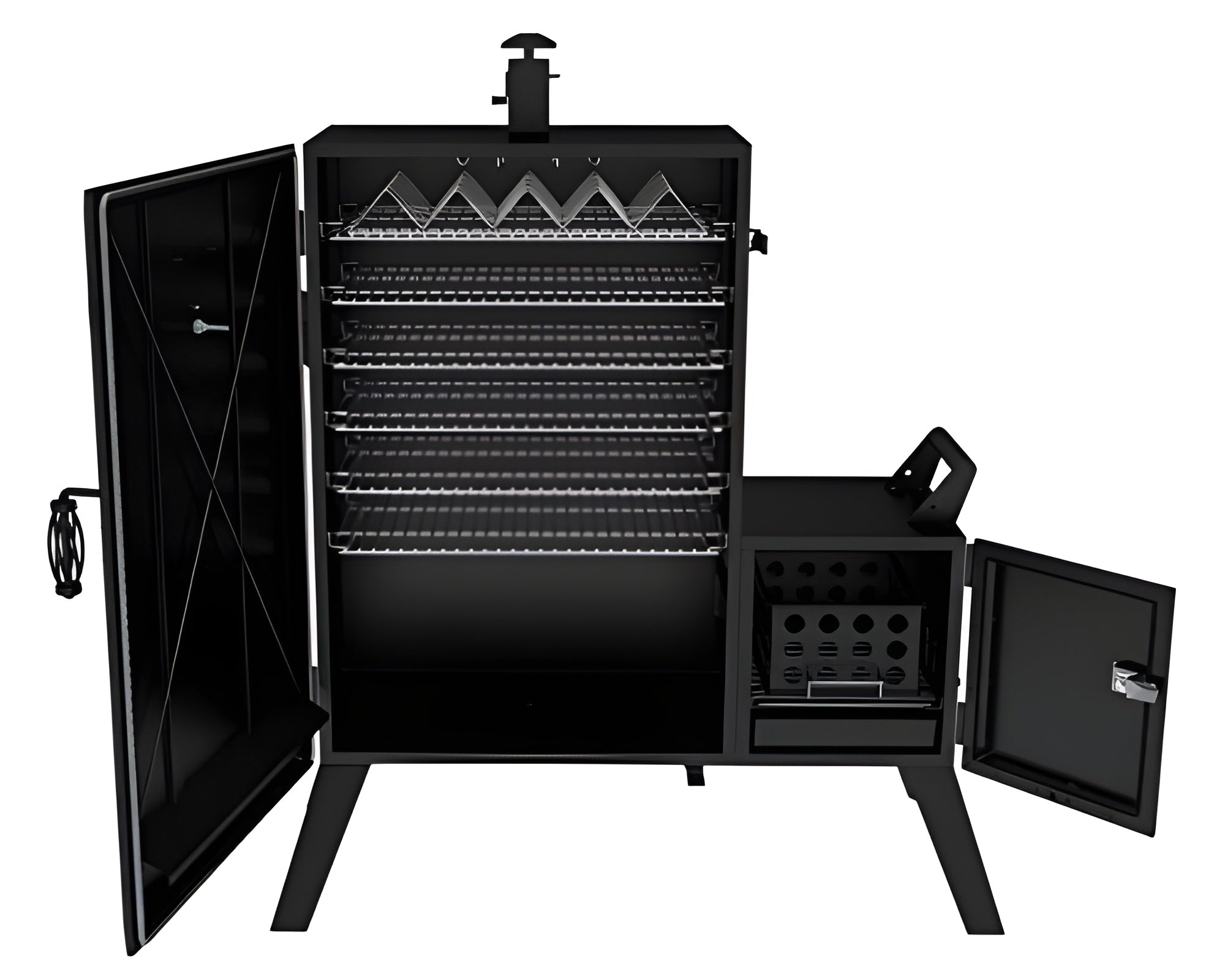 Dyna-Glo DGO1890BDC-D Wide Body Vertical Offset Charcoal Smoker,Black - B010759GGQ