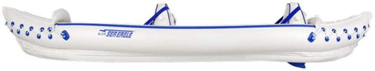 Sea Eagle 370 Inflatable Portable Sport Kayak Canoe 3 Person Pro Package With Paddles White Blue New - SE370K_P