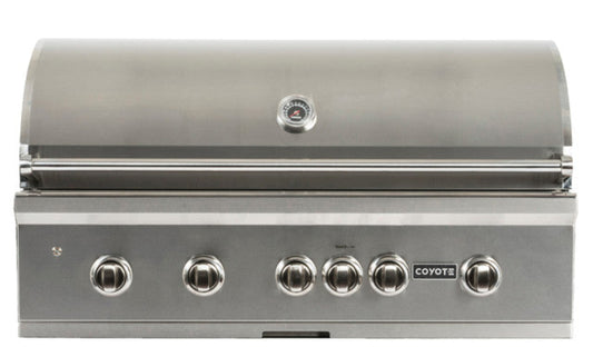 Coyote S-Series 42" Grill Package - Includes Grill , 39" Double Access Door, & Coyote Double Side Burner - C2SL42+CDA2439+C1DB