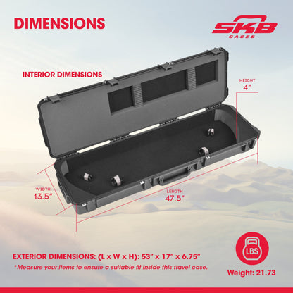 SKB iSeries Target Long Bow Case, Secure Box with Accessory Compartment, 5014-PL - 420640
