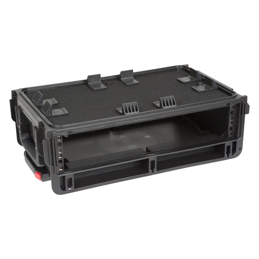 SKB 2U Studio Flyer Carry-on Rack Case with Laptop Surface, Waterproof, Black - 420622