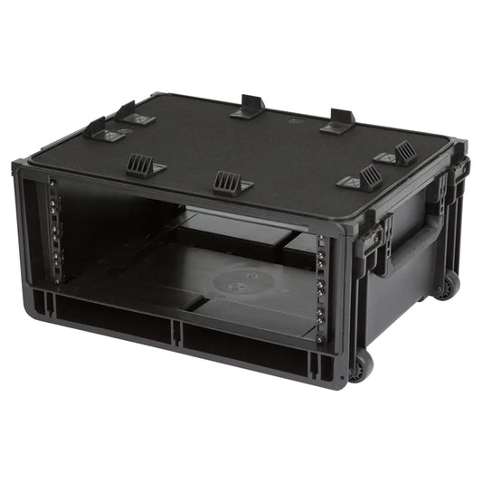 SKB Studio Flyer Rack Case 4U, Durable Injected Molded Mobile Studio Case, Black - 420623