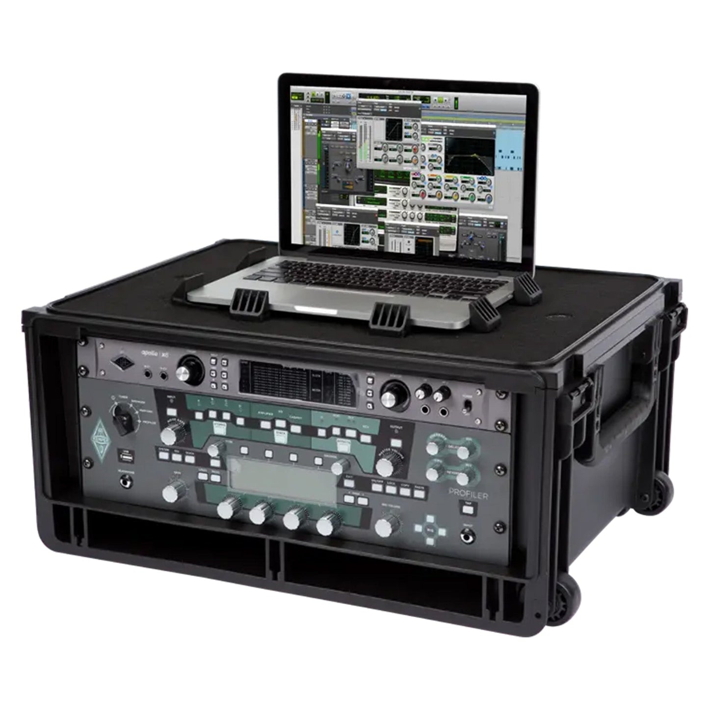 SKB Studio Flyer Rack Case 4U, Durable Injected Molded Mobile Studio Case, Black - 420623