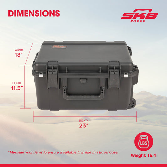 SKB Yamaha DM3/DM3-D iSeries Waterproof Case Durable Custom Foam Interior, Black - 420624