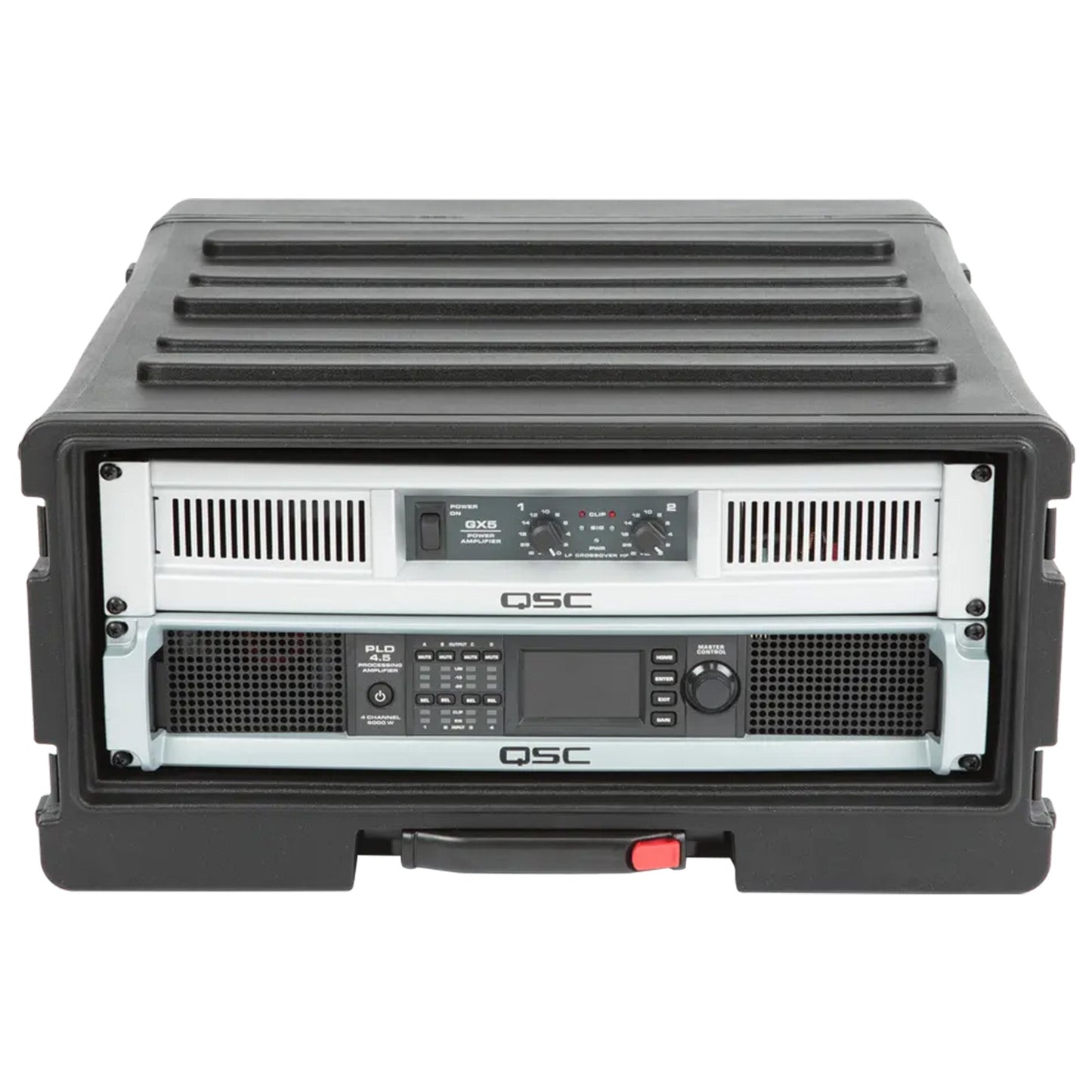 SKB 4U rSeries Rolling Rack with Integrated Back Wheels and 1-Touch Pull Handle - 420633