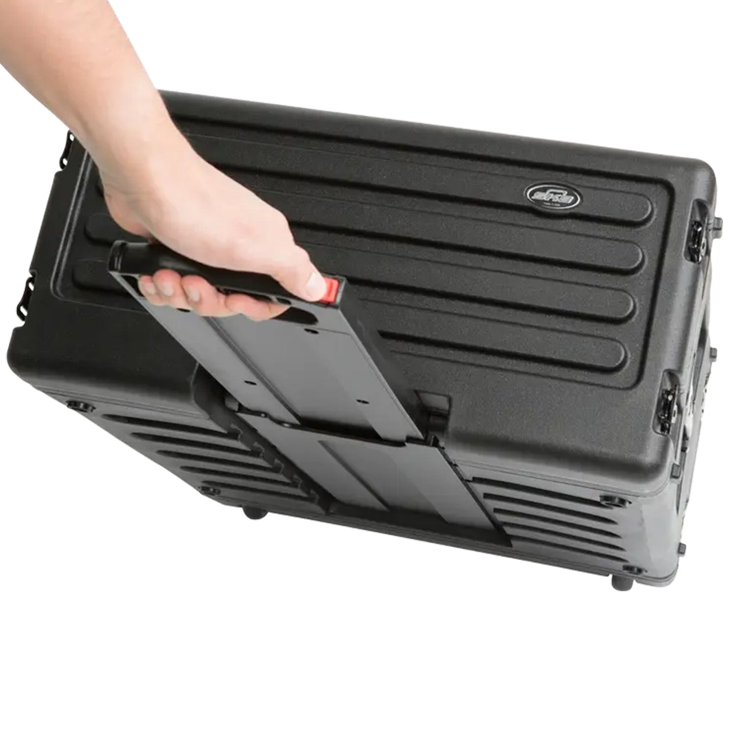 SKB 4U rSeries Rolling Rack with Integrated Back Wheels and 1-Touch Pull Handle - 420633