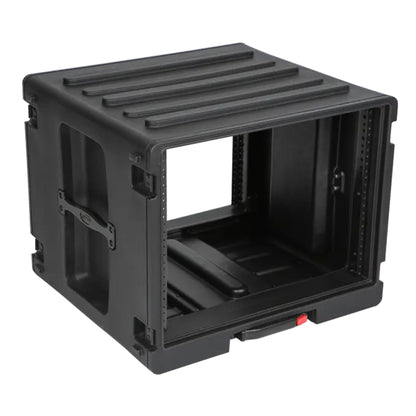 SKB 8U rSeries Rolling Rack with Integrated Back Wheels and 1-Touch Pull Handle - 420635