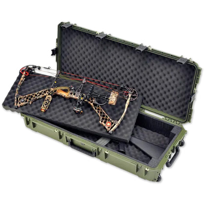 SKB Cases Waterproof Double Bow/Short Rifle Case Durable Protection, Olive Green - 420639