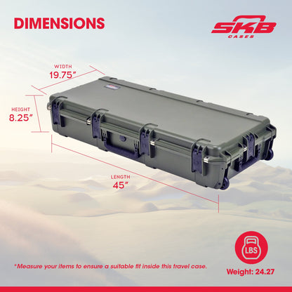 SKB Cases Waterproof Double Bow/Short Rifle Case Durable Protection, Olive Green - 420639