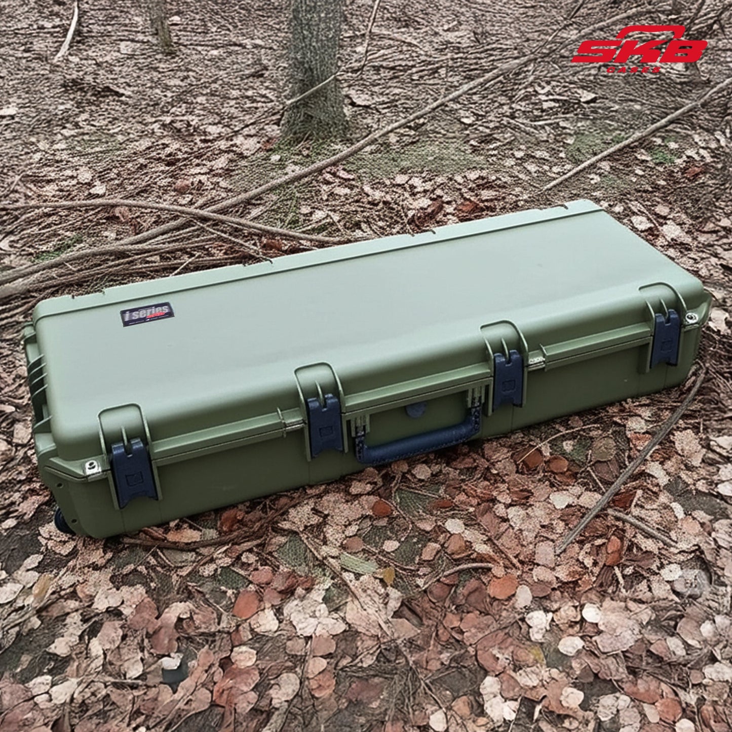 SKB Cases Waterproof Double Bow/Short Rifle Case Durable Protection, Olive Green - 420639
