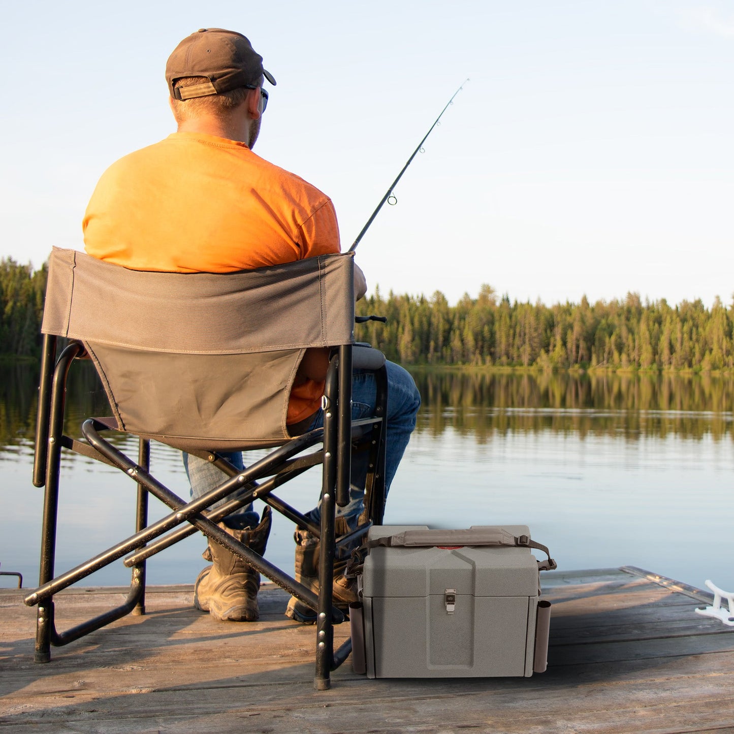 SKB Medium Tackle Box, 4 Storage Boxes with Dividers and Padlockable Latch, Gray - 420648