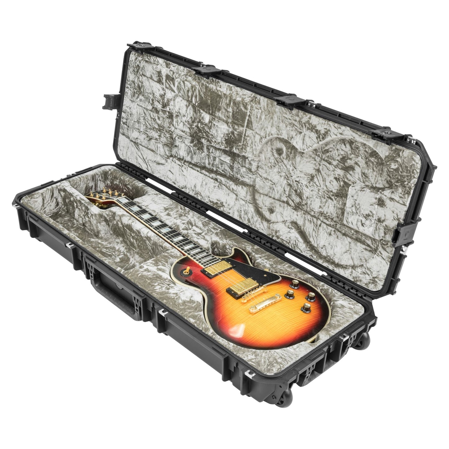 SKB iSeries Les Paul Guitar Hard Case with Plush Interior, TSA Latches & Wheels - 420922