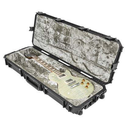 SKB iSeries Les Paul Guitar Hard Case with Plush Interior, TSA Latches & Wheels - 420922