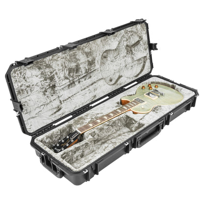 SKB iSeries Les Paul Guitar Hard Case with Plush Interior, TSA Latches & Wheels - 420922