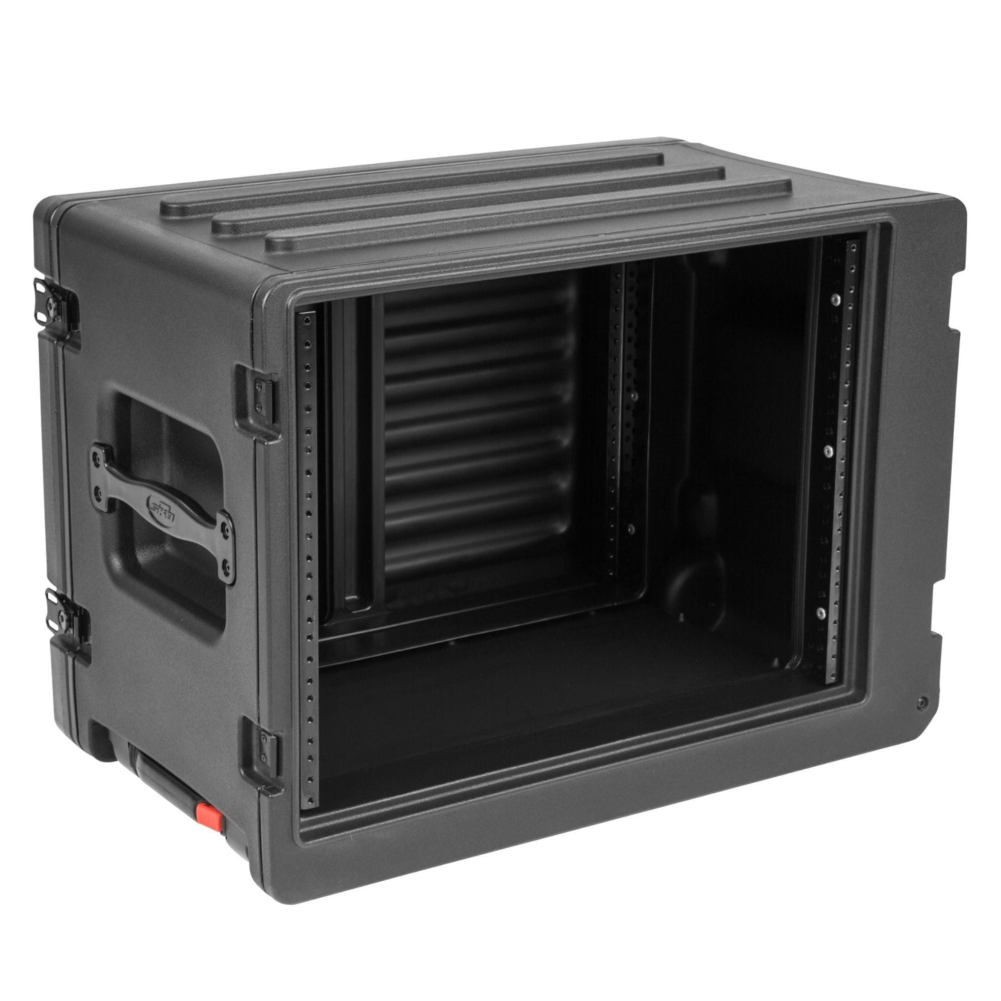 SKB 8U rSeries Shallow Rolling Rack with Integrated Back Wheels and Pull Handle - 420936