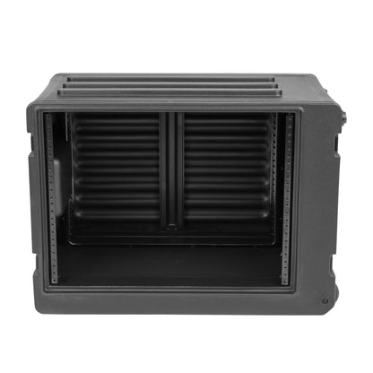SKB 8U rSeries Shallow Rolling Rack with Integrated Back Wheels and Pull Handle - 420936