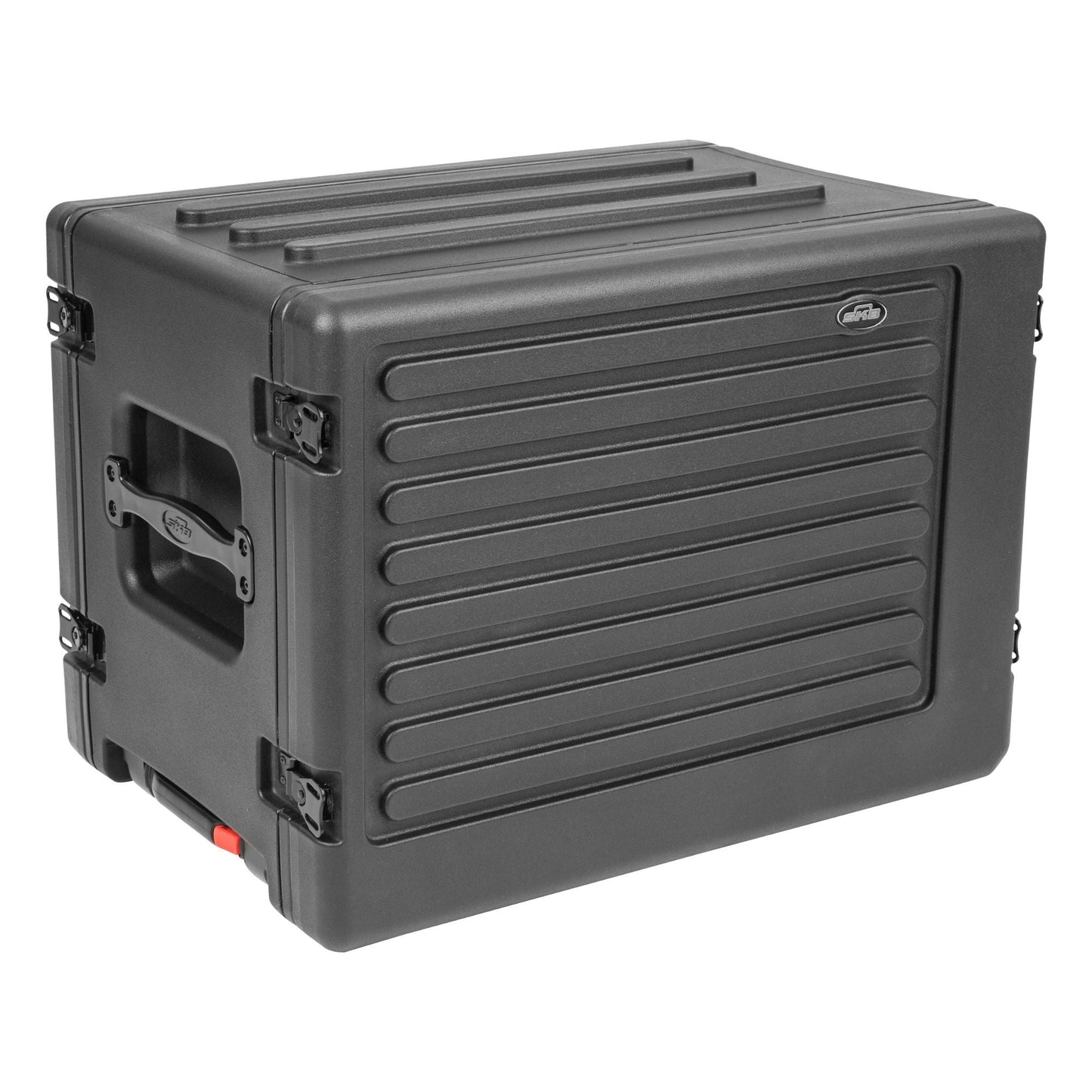 SKB 8U rSeries Shallow Rolling Rack with Integrated Back Wheels and Pull Handle - 420936