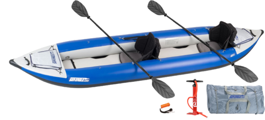 Sea Eagle 420X Explorer Inflatable Kayak Pro Package Blue Gray New - 420XK_P