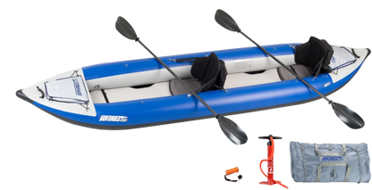 Sea Eagle 420X Explorer Inflatable Kayak Deluxe Package Blue Gray New - 420XK_D
