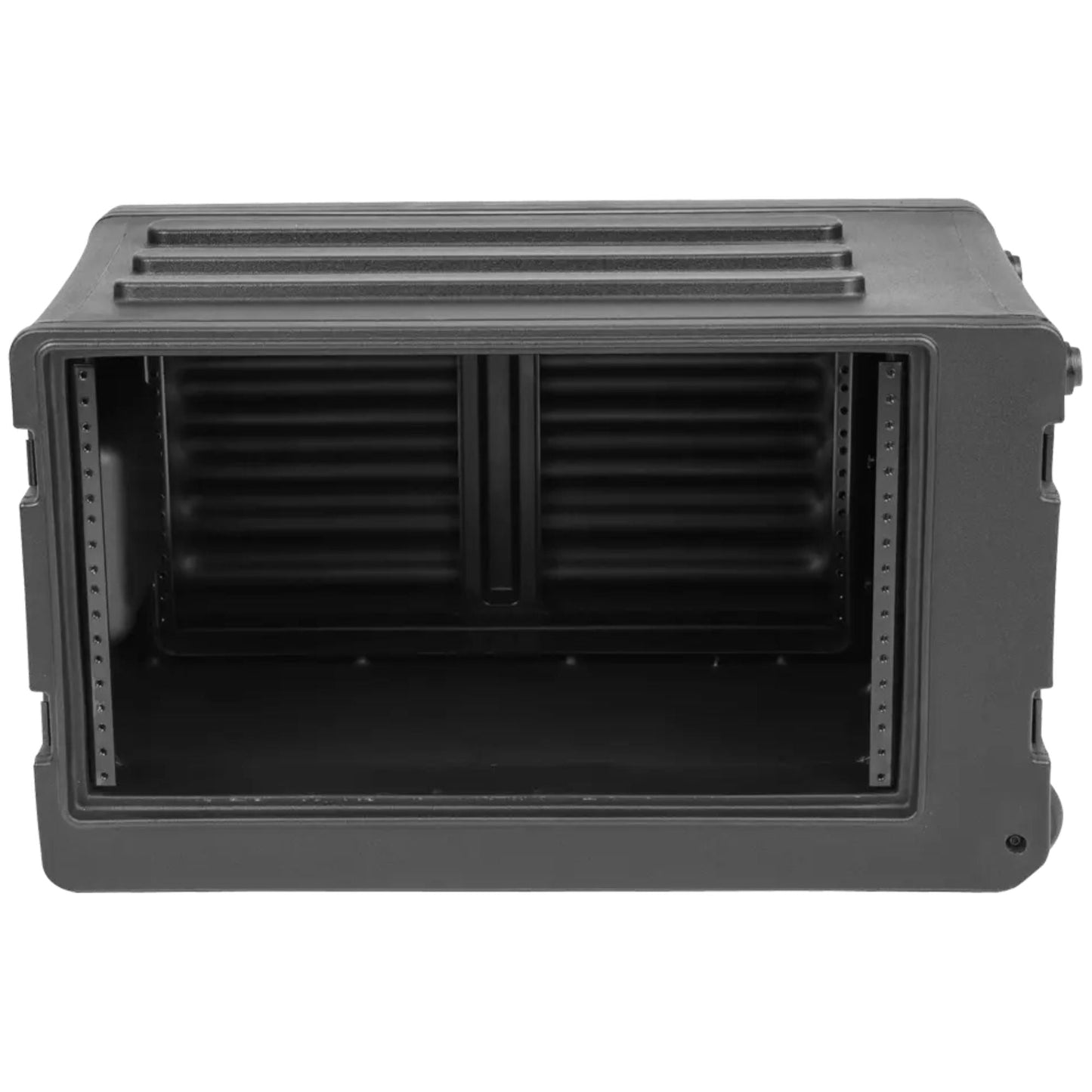SKB 6U rSeries Shallow Rolling Rack with Integrated Back Wheels and Pull Handle - 421595