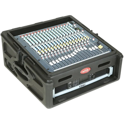 SKB Roto Rack/Mixer Console, 10U Slanted Rackmount on top, 2U Rackmount in Front - 421586