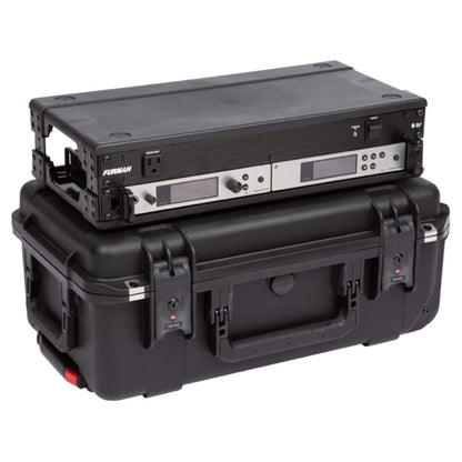 SKB iSeries 2U Shallow Fly Rack, Waterproof Polypropylene Hard Case, 9 Inch - 421598