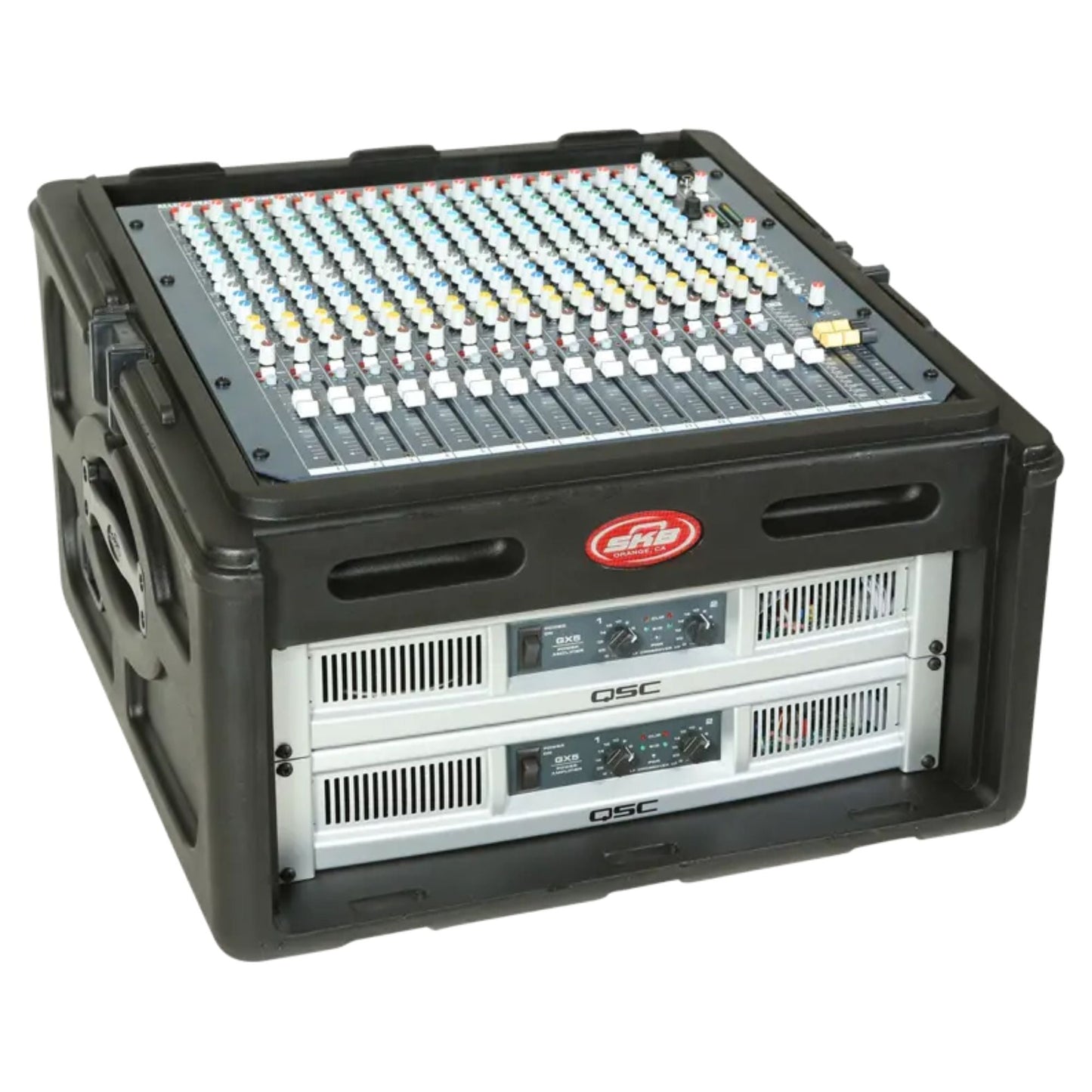 SKB Roto Rack/Mixer Console, 10U Slanted Rackmount on top, 4U Rackmount in Front - 422004