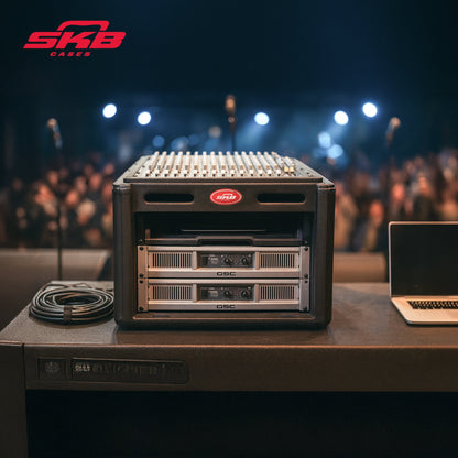 SKB Roto Rack/Mixer Console, 10U Slanted Rackmount on top, 4U Rackmount in Front - 422004
