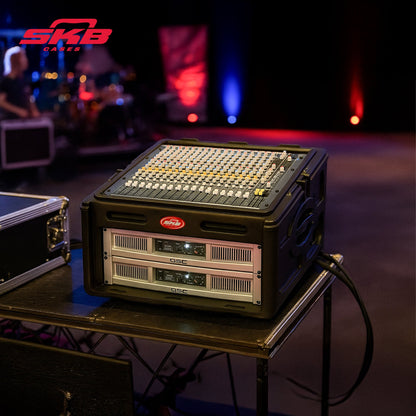 SKB Roto Rack/Mixer Console, 10U Slanted Rackmount on top, 4U Rackmount in Front - 422004