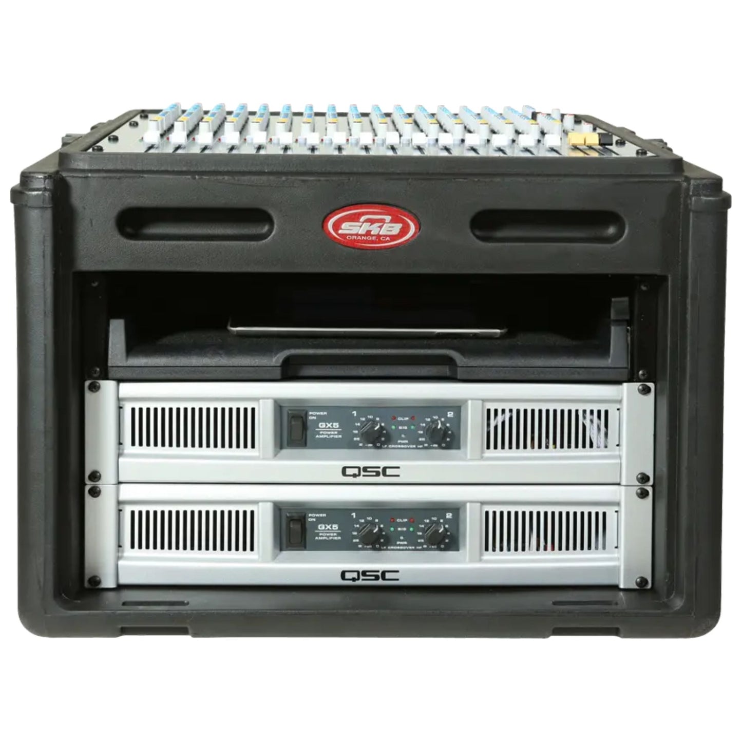SKB Roto Rack/Mixer Console, 10U Slanted Rackmount on top, 6U Rackmount in Front - 422005