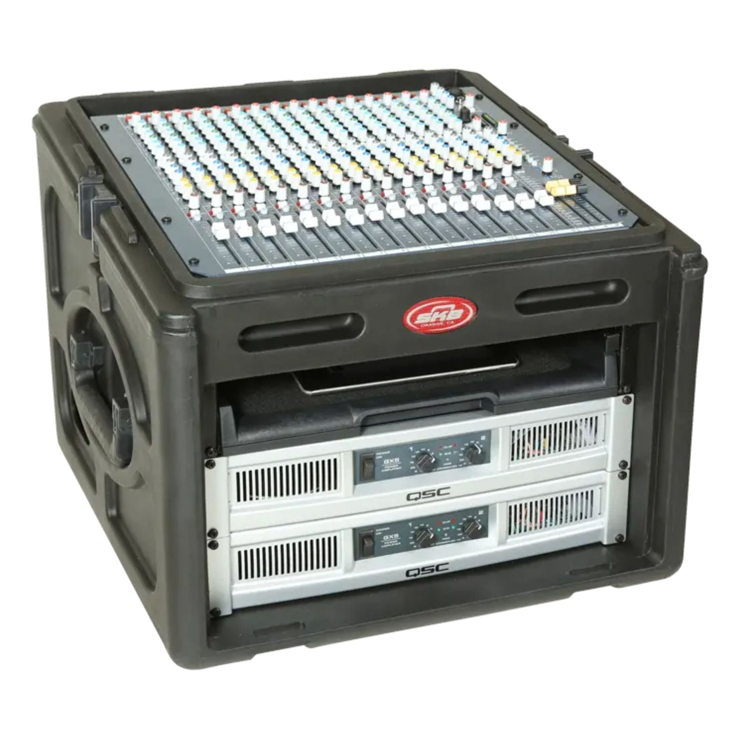 SKB Roto Rack/Mixer Console, 10U Slanted Rackmount on top, 6U Rackmount in Front - 422005