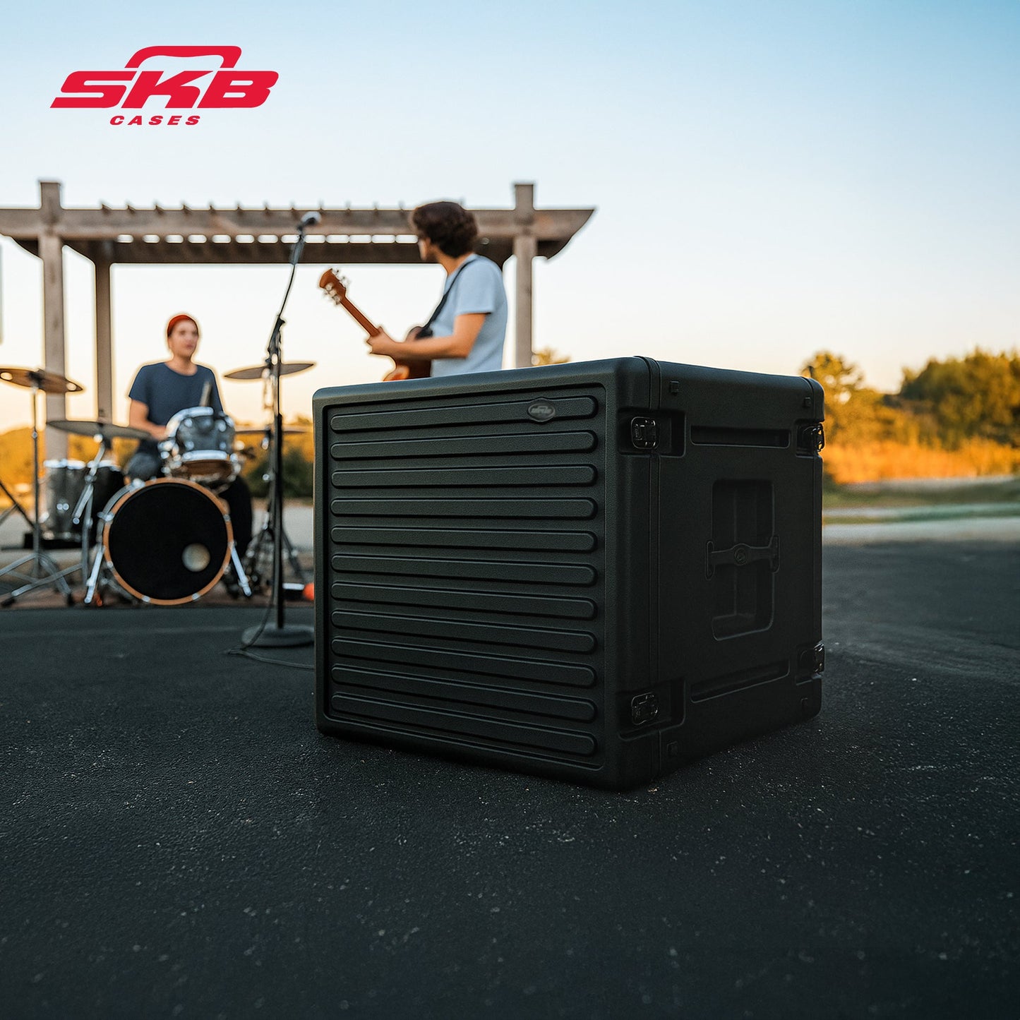SKB 8U Roto Rack Case Polyethylene Gear Protector, Stackable, Waterproof, Black - 422014