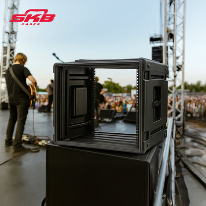 SKB 8U Roto Rack Case Polyethylene Gear Protector, Stackable, Waterproof, Black - 422014