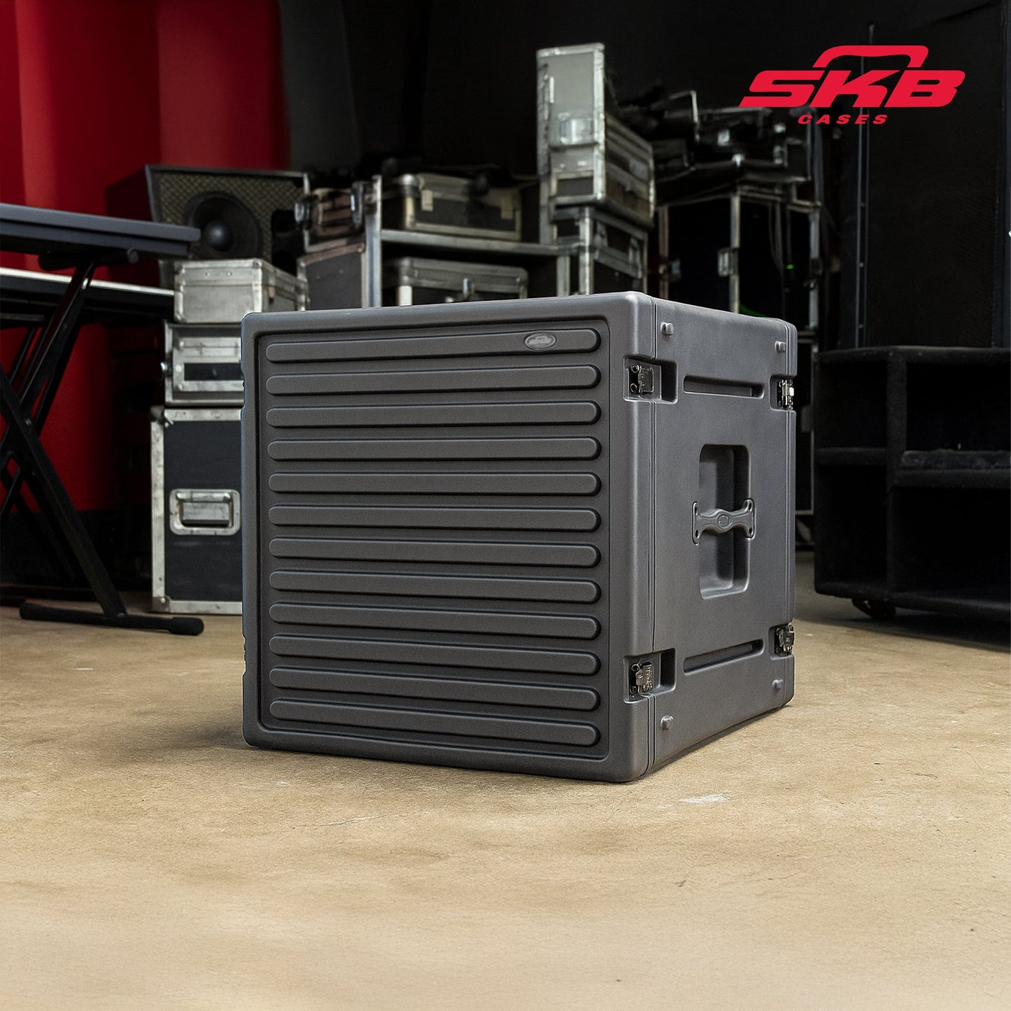 SKB 12U Roto Rack Case Polyethylene Gear Protector, Stackable, Waterproof, Black - 422016