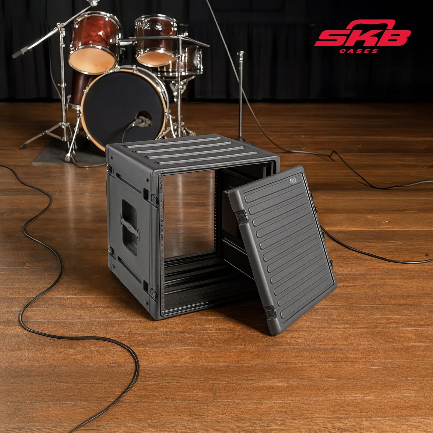 SKB 12U Roto Rack Case Polyethylene Gear Protector, Stackable, Waterproof, Black - 422016