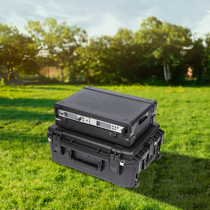 SKB 2U iSeries 13" Injection Molded Fly Rack with Built-In Wheels and Handle - 422018