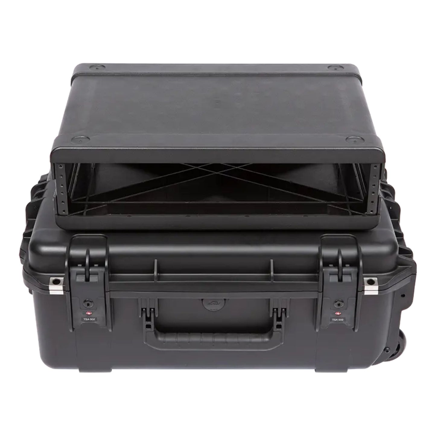 SKB 2U iSeries 13" Injection Molded Fly Rack with Built-In Wheels and Handle - 422018