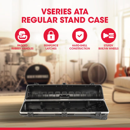 SKB vSeries ATA Regular Stand Case with Hard-Shell Construction and Wheels - 422024