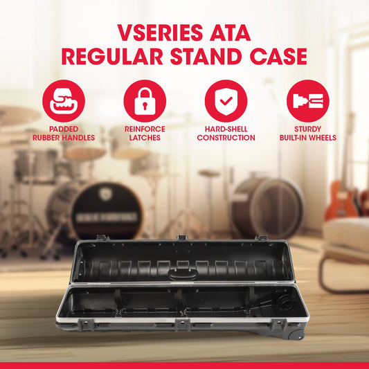 SKB vSeries ATA Regular Stand Case with Hard-Shell Construction and Wheels - 422024