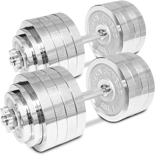 Titan fitness 200 LB Set Adjustable Chrome Dumbbells - 423113