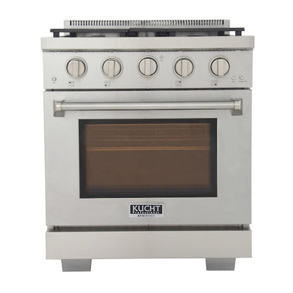 Kucht Professional 30" 4.2 cu. ft. Natural Gas Range in Stainless Steel with True Simmer Burners - KFX3000X-S